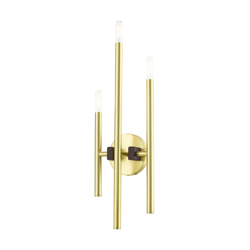 Matchett Steel Armed Sconce, Satin Brass