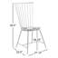 Chaise d'appoint en métal avec dossier Windsor en noir