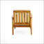 Fauteuil club Willowbrook en bois d'acacia avec des lattes pour des sièges d'extérieur durables et élégants