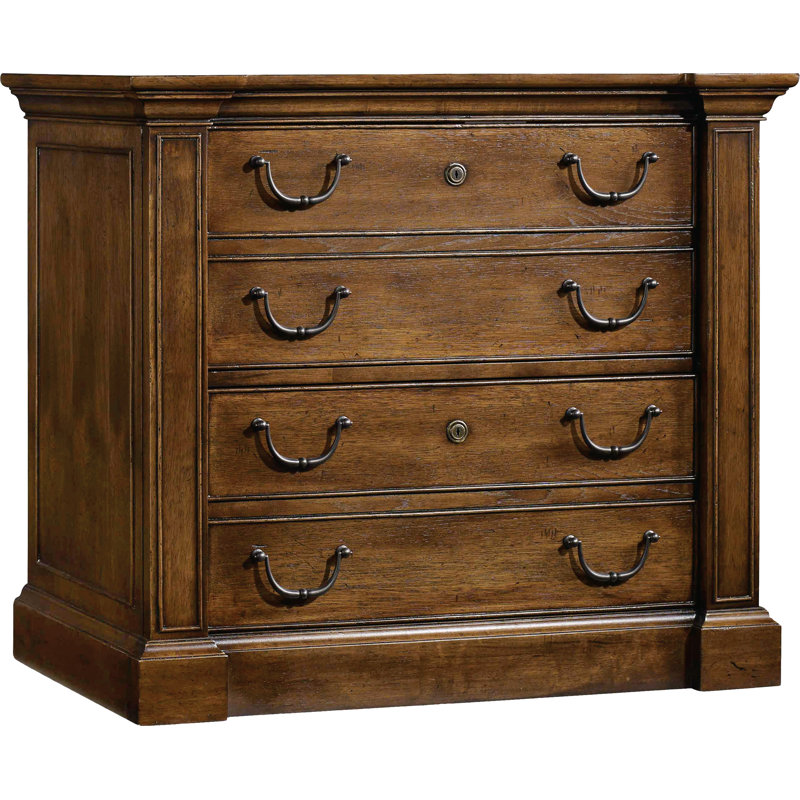 Charlotte Two Drawer Lateral File, Brown