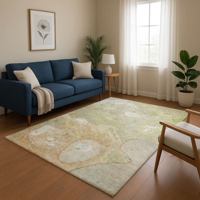 Premium Machine Washable Ralston AMF1941 Abstract Rug, Rectangle 2'6" x 3'10"