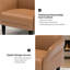 Fauteuil rembourré en similicuir avec pieds en bois-1532463730