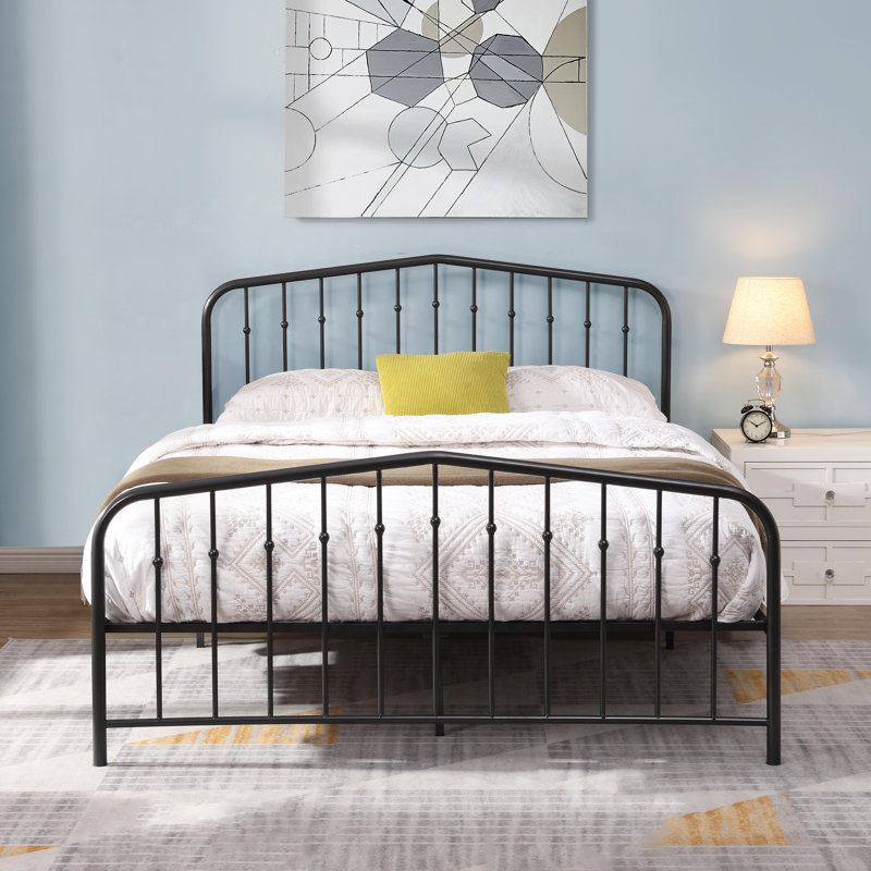 Lindsey Metal Open-Frame Bed, Queen, Black