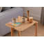 Table d'appoint moderne, structure en bois de hêtre massif, 18,1 po x 15,7 po x 19,7 po | Plateau en bois aggloméré mélaminé pouvant supporter jusqu'à 15,4 lb | Design scandinave, couleur brun naturel, parfait pour le salon et la chambre à coucher