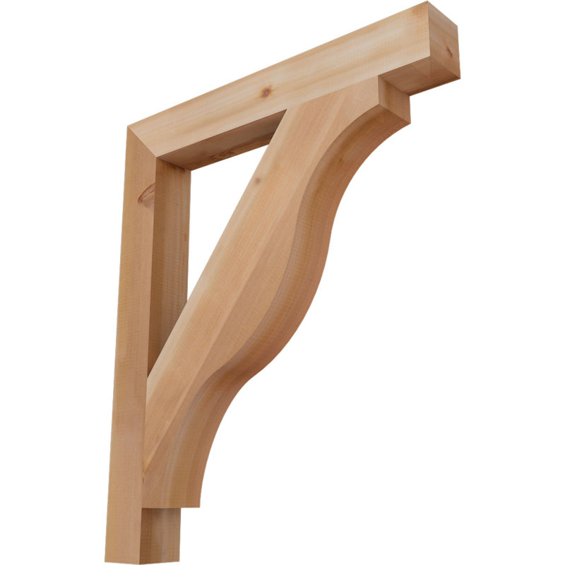Support de bloc Funston, H 36 po x l 3,5 po x P 30 po, Cèdre rouge de l'Ouest (lisse)