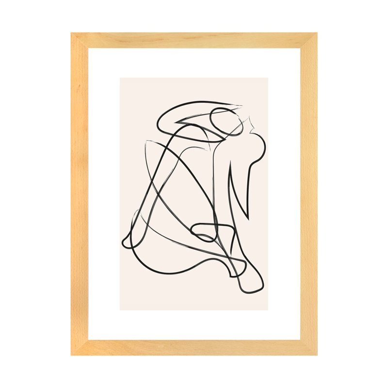 « Déconstruit silhouette Natural » par Mambo art studio-impression, H 24 po x l 16 po x P 1 po, Blanc