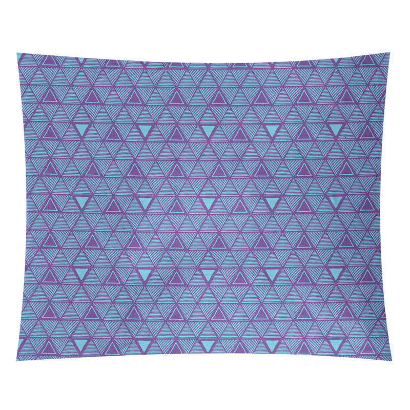 Tapisserie, H 27,5 po x l 37,5 po, Mauve / bleu sarcelle