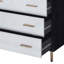 Commode Myles & Finish avec motif de faux crocodile, structure pleine grandeur et pieds en métal pour un rangement élégant