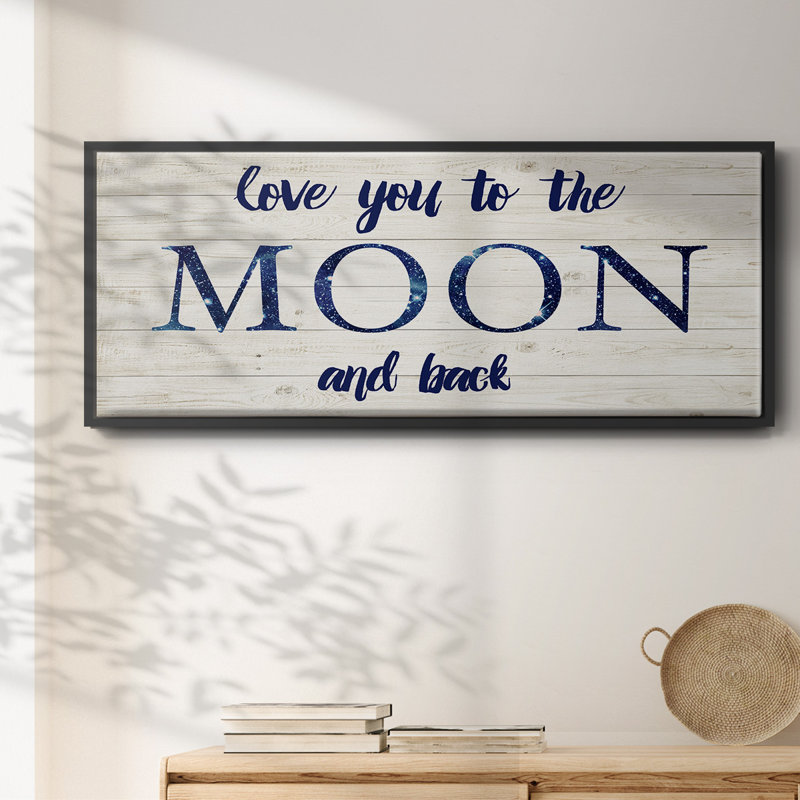 Moon and Back- Framed Canvas, 24" H x 60" W