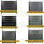 4ft High Aluminium Slatted Fence Kit with 50mm Slats - Modern Garden Fencing (Black & Anthracite Grey)-135422604-135422610-135422602