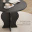 Petite table de salle à manger ronde avec base à piédestal Wave (31,5 po, noir, 2 à 4 places)-457947500