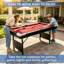 Ensemble de billard pliable de 2,13 m (7 pi) - Table de billard portative d'intérieur, sans assemblage - Pieds métalliques en forme de K, ensemble d'accessoires complet (boules, 2 queues, triangle, craie, brosse) pour salle de jeux à domicile