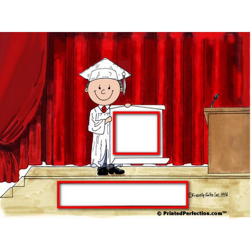Personalized Graduation - Ensemble de verres à sous-verres mâles (4 sous-verres), Oui