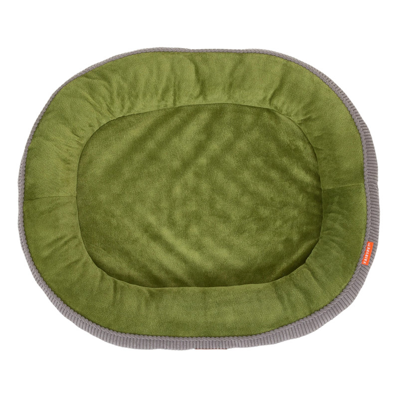 Polyester Pet Bed, Grey/Green, 12.5cm H x 60cm W x 50cm D