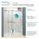 56.5'' - 59'' W x 80'' H Single Added Semi-Frameless Shower Door with Clear Glass