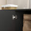 Buffet noir moderne avec rangement et tablettes réglables, crédence, console d'appoint-1339242559