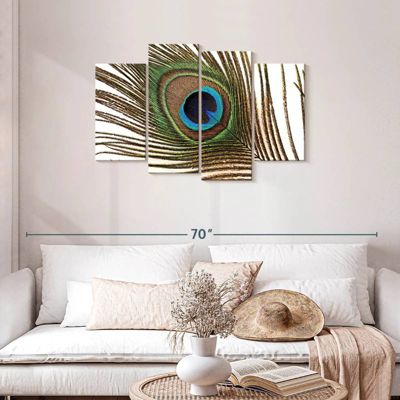Brampt Peacock Feather, 27"H x 43"W