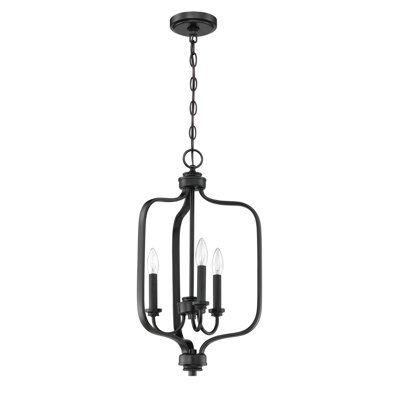 Lustre carrée 3 lumières de style bougie Nusbaum