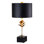 Classic Leaf Detail Black And Gold Lamp