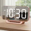 Horloge numérique Thin, gradateur à 6 niveaux DEL or rose, pile rechargeable-1004742611