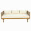 Lit de jour CLAREMONT 3 Sièges avec accoudoirs en rotin (coussin beige)-1099832747