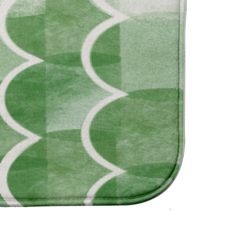 Tapis de bain Lenihan, l 17 po x L 24 po, Vert