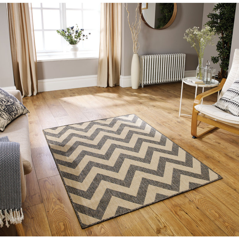 Hinderikus Machine Woven Grey Indoor Rug, Rectangle 60 x 110cm