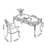 French style light luxury desk and chair set