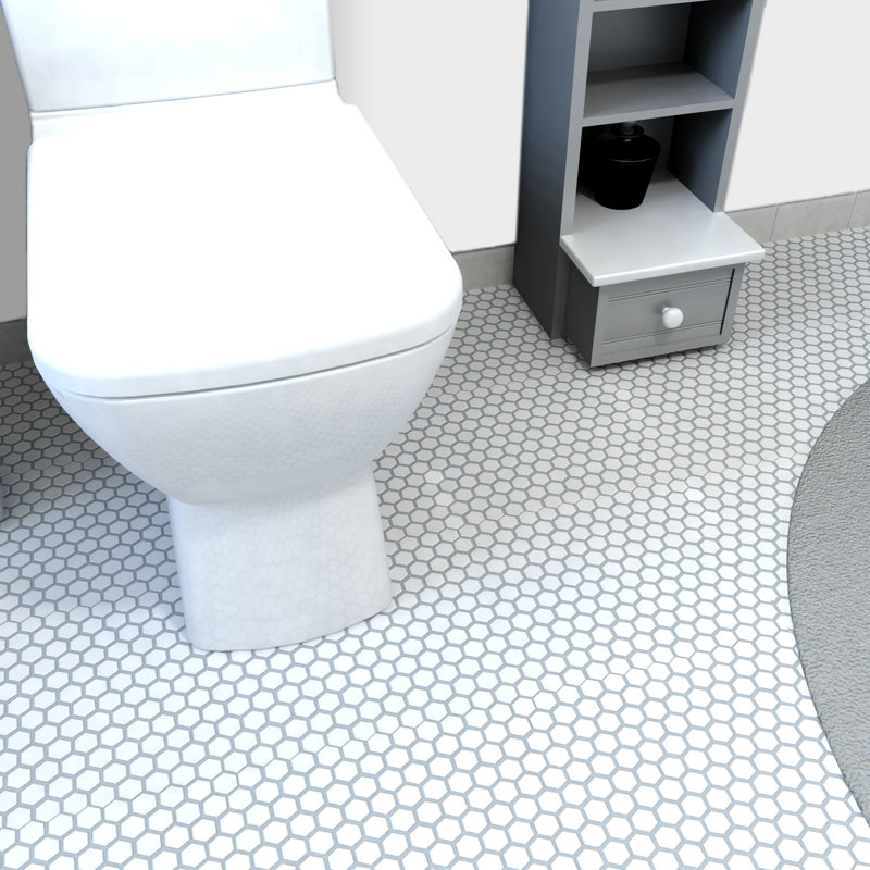 Metro 0.87" x 0.87" Hex Porcelain Mosaic Floor & Wall Tile