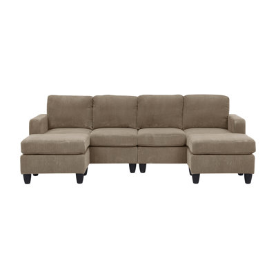 U-shaped Sectional Reversible Storage Sectional Sofa