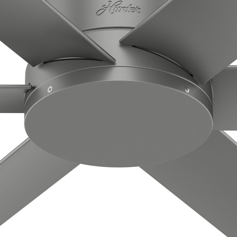 112cm Ceiling Fan with Light Kit, Mattee Silver, Matte Silver