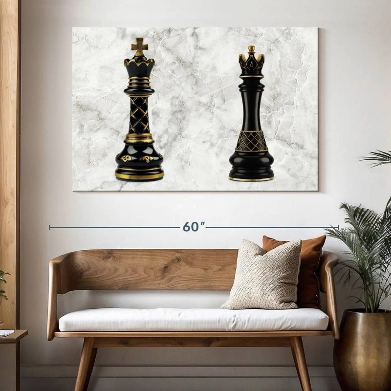 Senne Chess Royalties, 34" H x 51" W