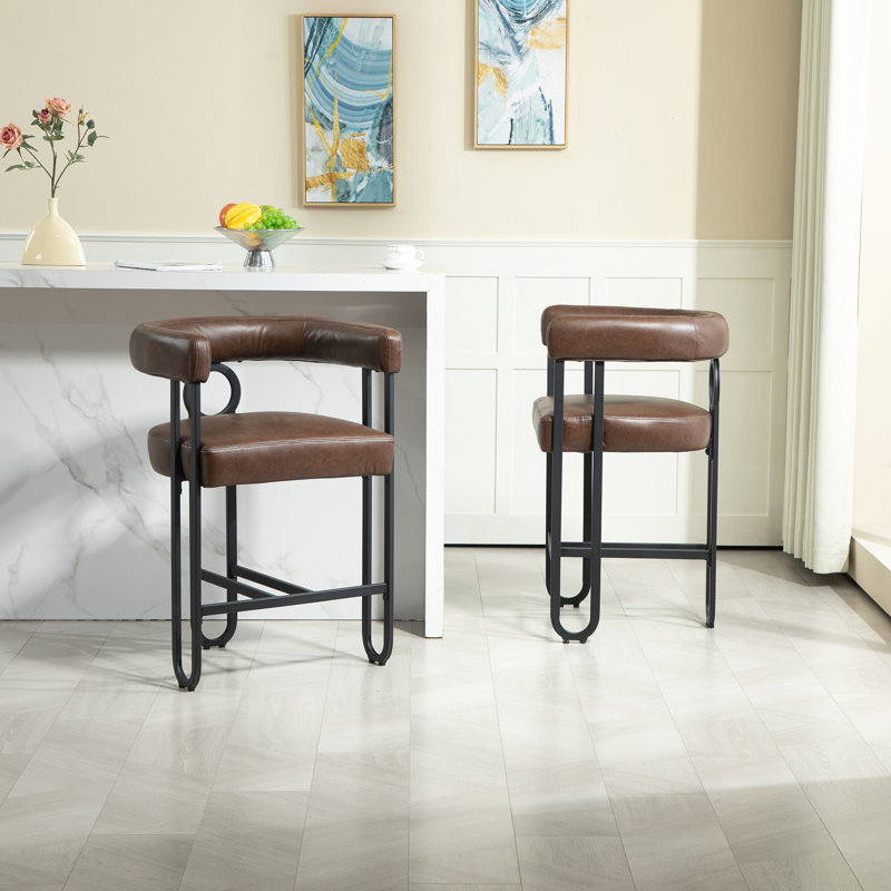 Ensemble de tabourets de bar House Hold, Marron foncé