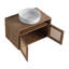 Meuble-lavabo de 30 po avec lavabo d'art en céramique, 2 portes à fermeture douce, conception à fixation flottante, contreplaqué (emballage KD)