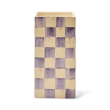 Violet Check Pillar Vase