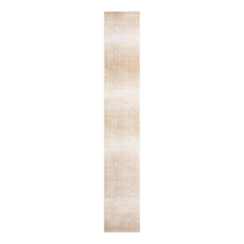 Hulsey Striped Ivory Area Rug, Runner 3'1" x 20'