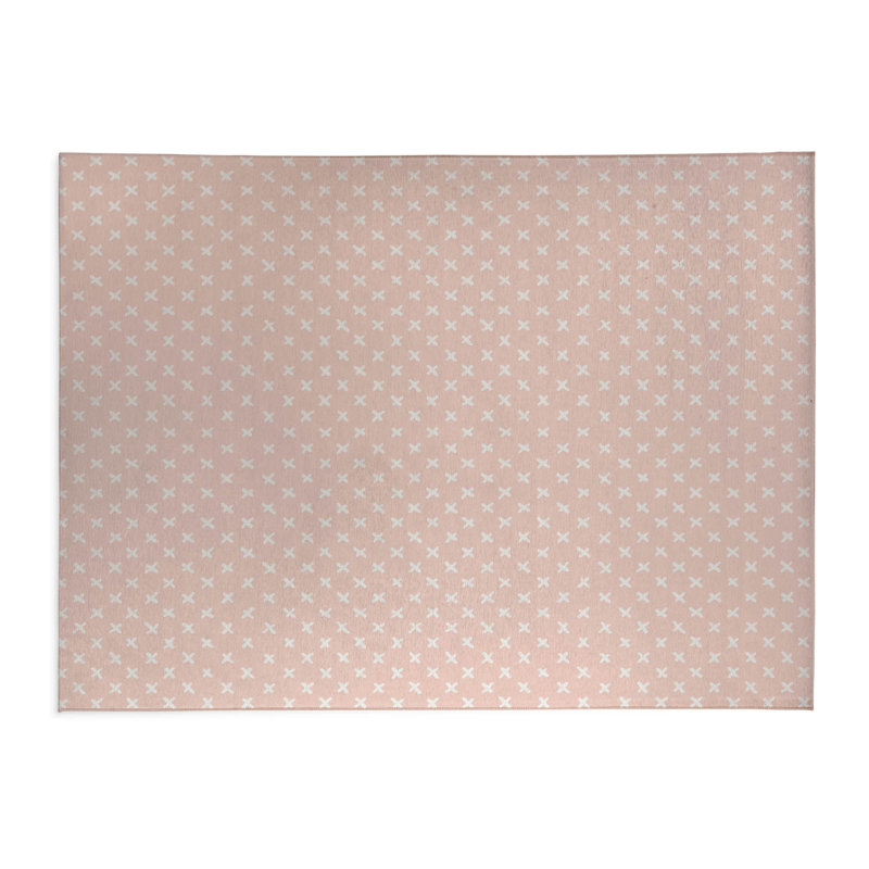 Tapis de cuisine Criss Cross, Rose, Rectangulaire 3 pi x 5 pi