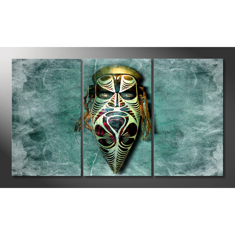 African Style - Wrapped Canvas Print, 100 cm H x 180 cm W, 3-piece canvas set