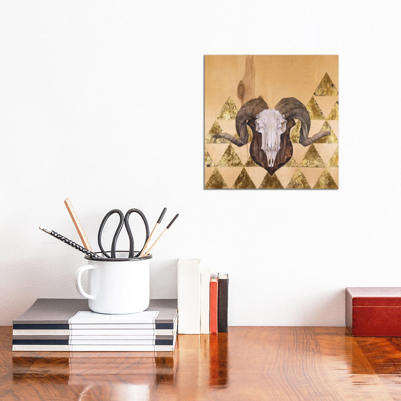 Ram Skull by Andrea Fairservice - Wrapped Canvas Print, 30.48cm H x 30.48cm W
