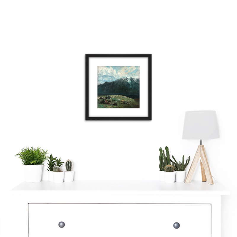 Courbet View Of Alps Les Dents Du Midi by Gustave Courbet - Single Picture Frame Painting