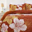 Ensemble de courtepointe à motif floral 3 pièces avec taies décoratives-122272491-122272495