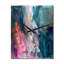 Horloge murale moderne abstrait bleu et rose-99634457