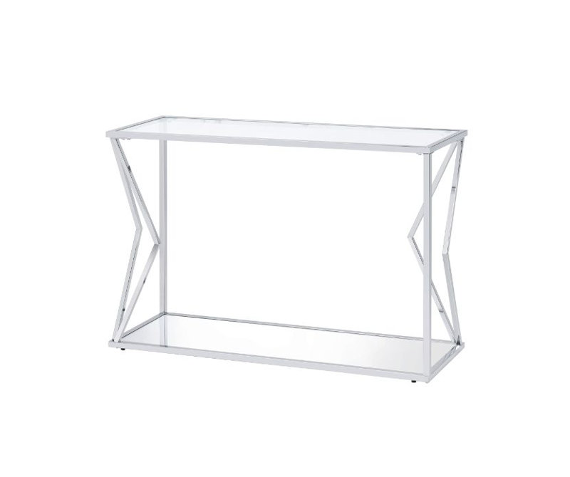 Table de canapé Broemmel, table de vestibule, table Hoyer avec base en métal