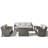 Arlene 7-Pieces Outdoor Courtyard Wicker Night Starry Sky Sofa Conversation Set With Fire Pit-800288019