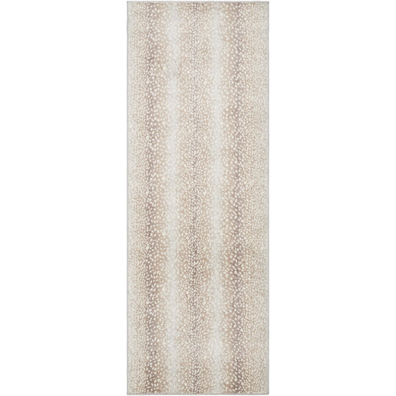 Angelick Camel/Light Gray Area Rug, Runner 2'7" x 7'3"
