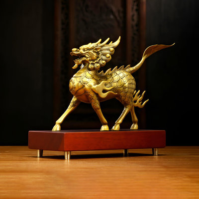 Figurine traditionnelle en laiton Qilin