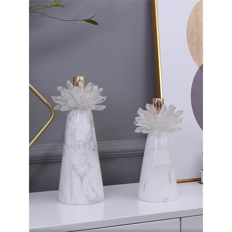 Bougeoir de table en marbre 11,02 po H