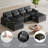  4 - Piece Chenille U-Shaped Sectional Sofa Cloud Couch With Chaise And Ottoman-302594750