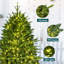 Arbre de Noël artificiel vert pré-éclairé pré-éclairé-158660370
