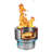 Flame Genie Round Stainless Steel Wood Burning Fire Pit